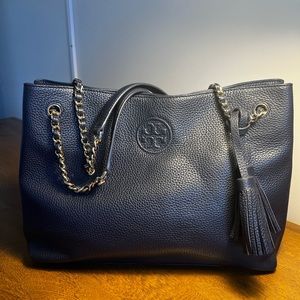Tory Burch Navy leather shoulder bag